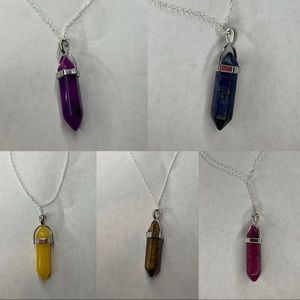 Crystal point necklaces